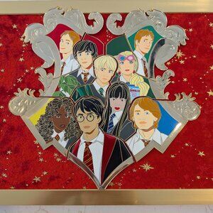 Harry Potter Hogwarts Crest Character Puzzle fantasy pin set